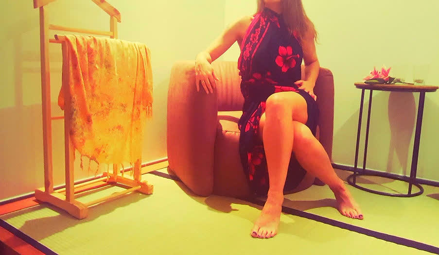 Sylvia, masseuse bij Tantra in Antwerpen, in de massageruimte